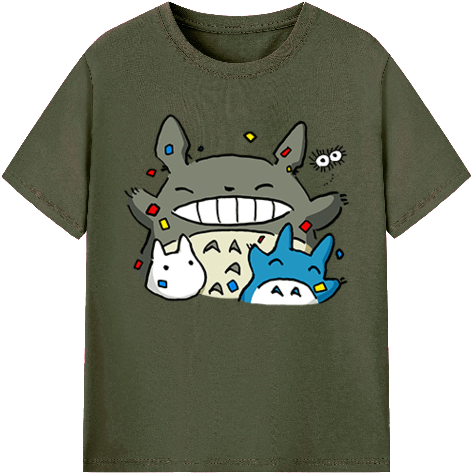（画像用） となりのトトロ 草壁メイ 草壁サツキ My Neighbor Totoro Satsuki Kusakabe Mei Kusakabe 綿100％ メンズ半袖Tシャツ｜肌触りやわらか＆通気性